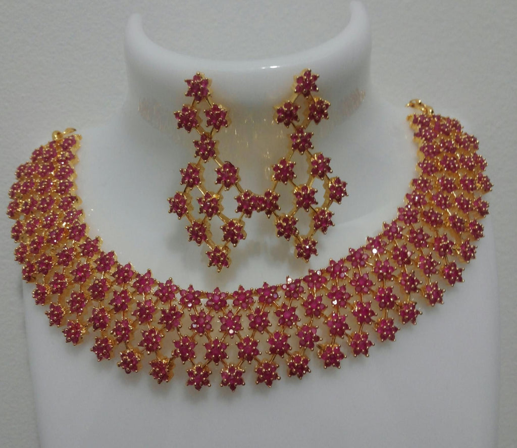 Ruby Necklace Set