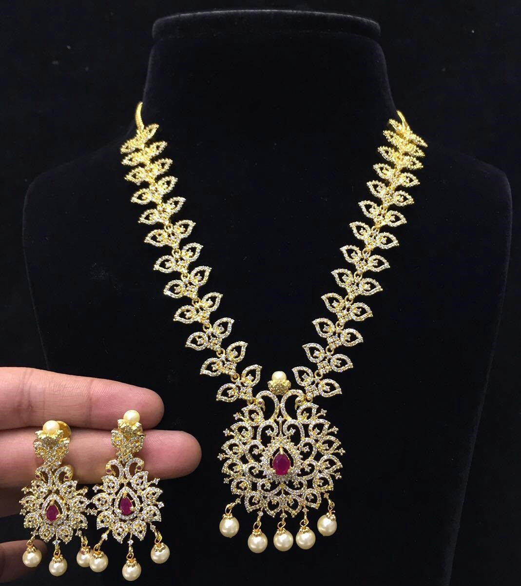 Cz Necklace – Padmaja Thuremella Collection