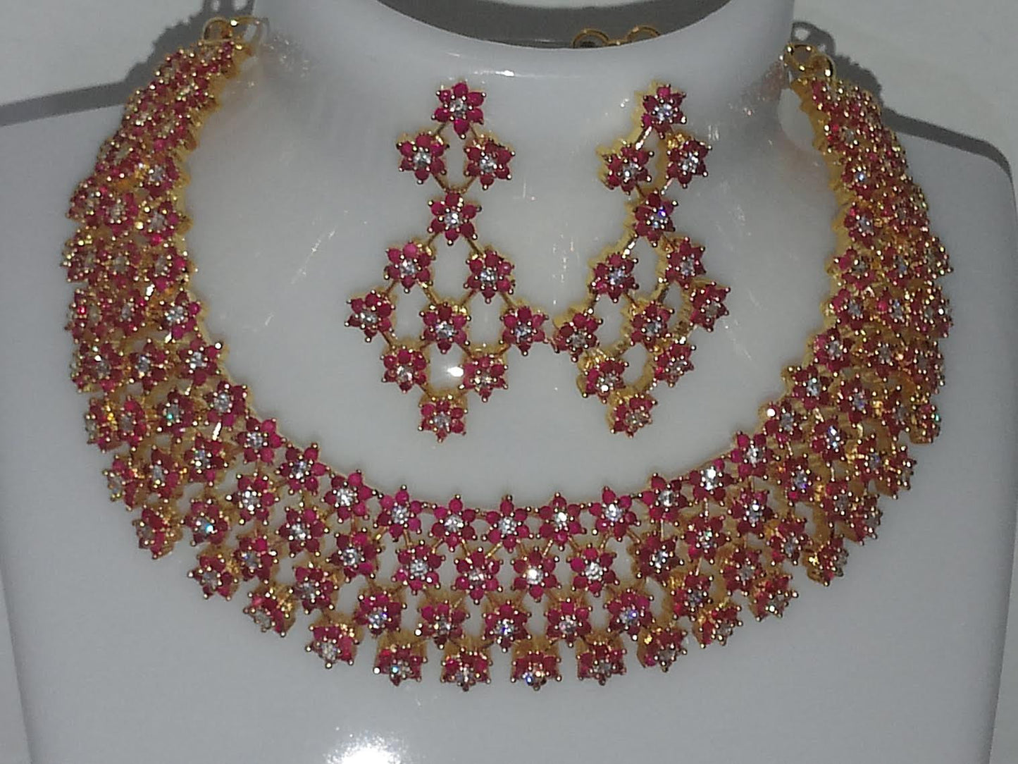 CZ Ruby Necklace