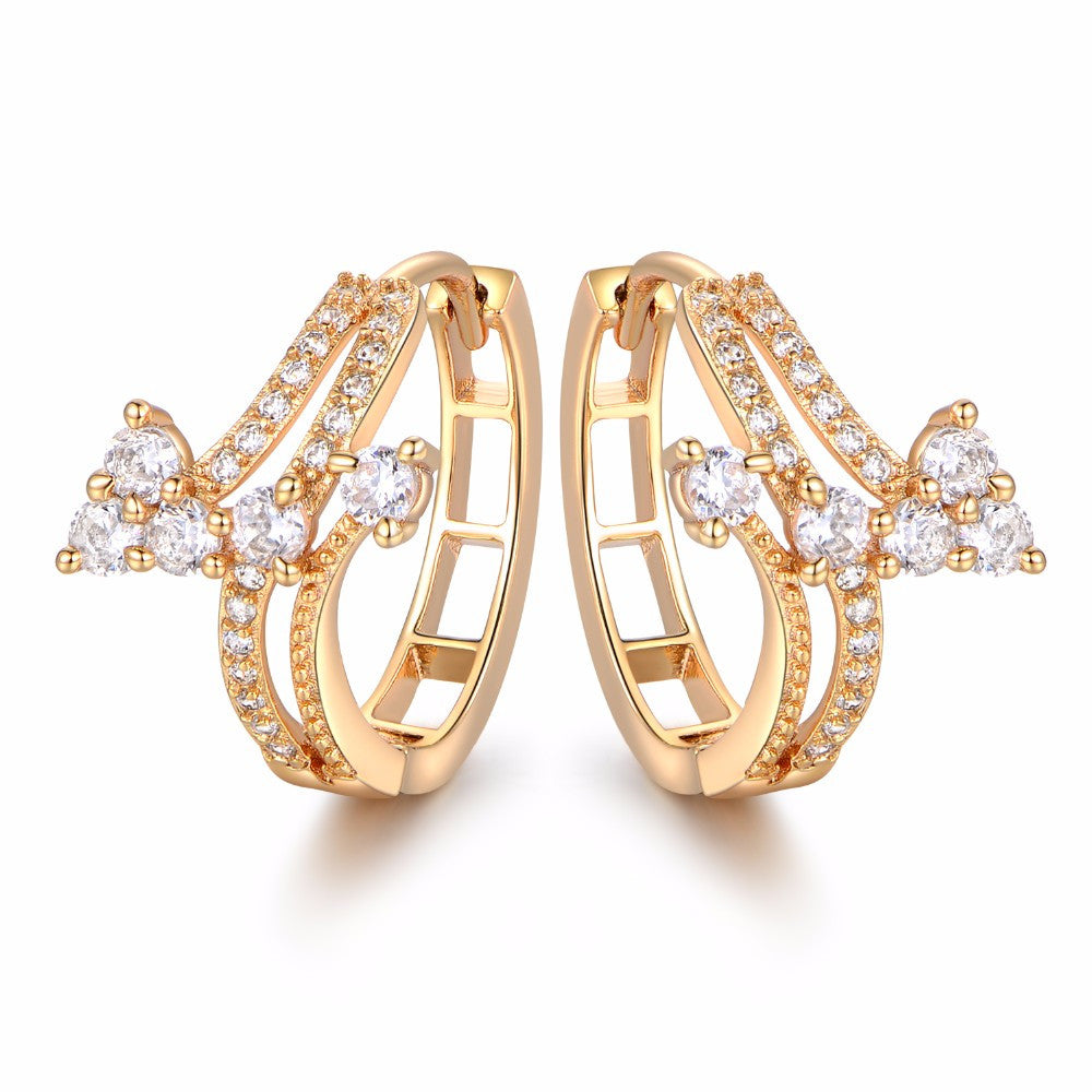 Cz hoop earrings