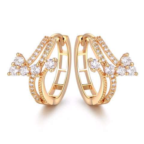 Cz hoop earrings