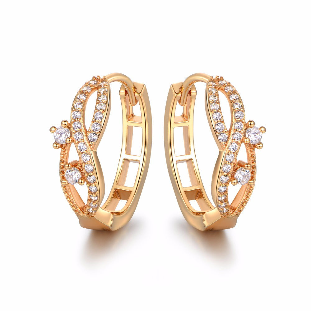 CZ hoop earrings