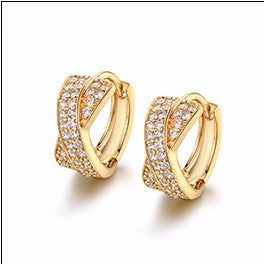 Cz hoop earrings