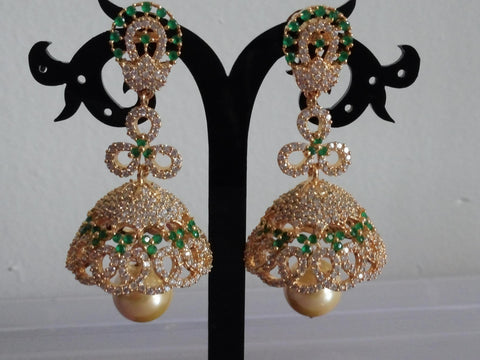 CZ Jhumkas