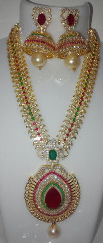 CZ Multi color Necklace set