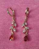 Red drop earrings