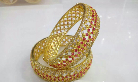 CZ ruby Bangles