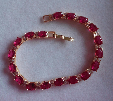 Ruby Cz Bracelet