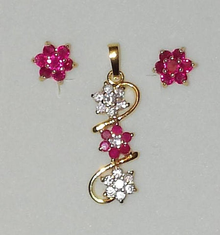 Ruby Pendant set