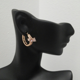 Cz hoop earrings