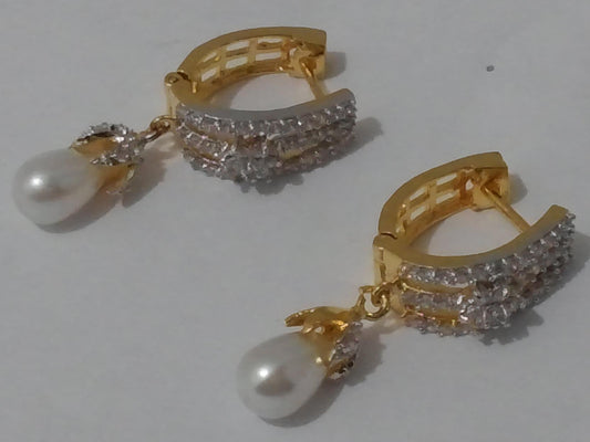 Hoop drop earrings